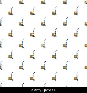 Hand truck with box pattern Stock Vector
