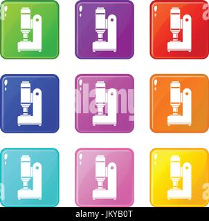 Blacksmith automatic hammer set color collection Stock Vector Image ...