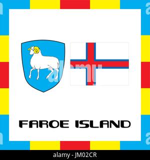 Official government ensigns of Faroe Island Stock Vector