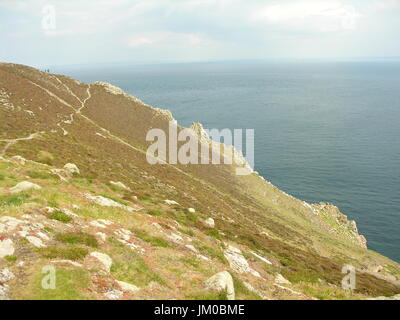 Lundy Island famous for wildlife and stunning scenery in the Bristol channel. Lundy is the old Norse for Puffin. Now run by the Landmark Trust. Stock Photo