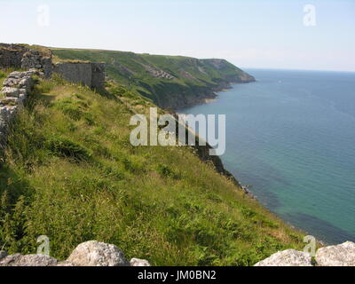 Lundy Island famous for wildlife and stunning scenery in the Bristol channel. Lundy is the old Norse for Puffin. Now run by the Landmark Trust. Stock Photo