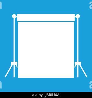 Studio backdrop icon white Stock Vector
