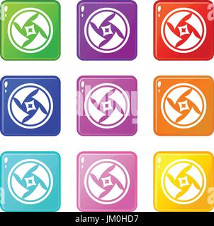 Covered objective set 9 Stock Vector