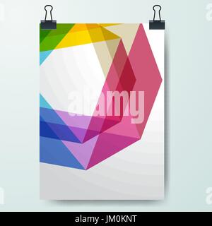 Poster minimal Design Template, Business geometric banner, can be used for Brochure, Report Stock Vector