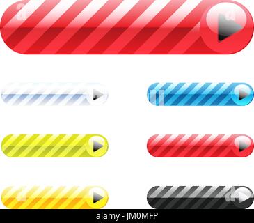 Vector Web menu buttons set for business site. eps 10 Stock Vector