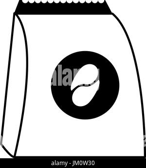 pack of coffe in paper bag Stock Vector