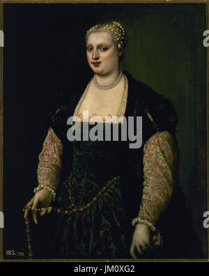 Paolo Veronese (1528-1588). Italian painter. Portrait of Lavinia Vecellio, ca.1560. Prado Museum. Madrid. Spain. Stock Photo