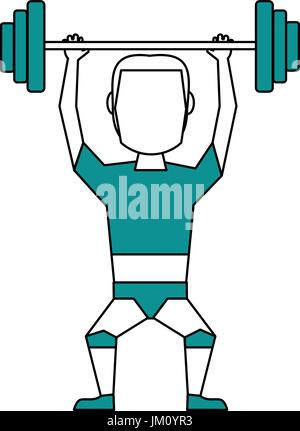 weightlifter vector illustration Stock Vector