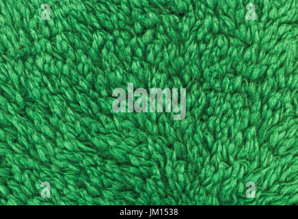 Green double sided terry towelling fabric texture background. High resolution Stock Photo