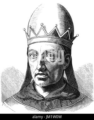 Pope Gregory X, c. 1210 – 10 January 1276, born Teobaldo Visconti, was Pope from 1 September 1271 to his death in 1276 Stock Photo