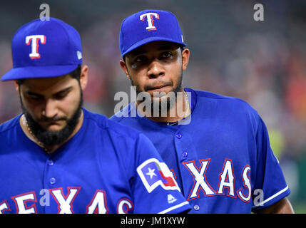 Arlington, Texas, USA. July 24th, 2017:.Texas Rangers third baseman ...