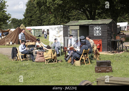 July 21, 2014 - Paddock Wood, Kent, UK - Re-enactors dressed as British Royal Air Force crew during the Second World War at the War and Peace Revival at Hop Farm in Paddock Wood Kent UK 26/7/2017 (Credit Image: © Theodore Liasi via ZUMA Wire) Stock Photo