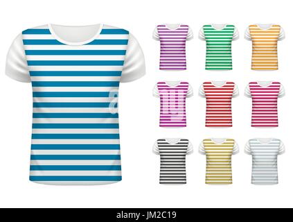 Mens short t-shirt set Stock Vector