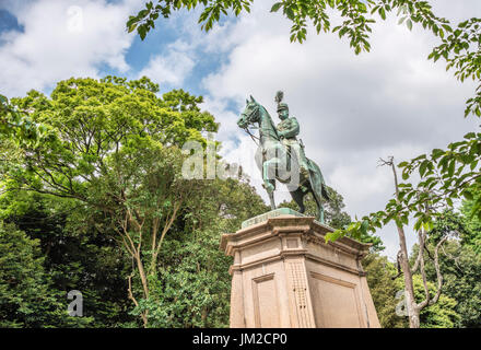 Statue of Prince Komatsu Akihito (Komatsu no miya), Ueno Park, Tokyo, Japan Stock Photo