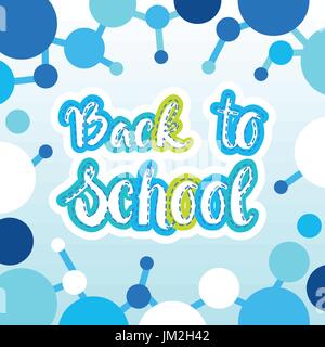 Back To School Logo Colorful Text On White Background Stock Vector