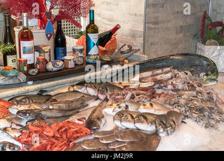 a local fish shop on the island of capri, italy Stock Photo