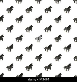 Black grand piano pattern Stock Vector