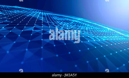 low poly abstract digital concept Stock Photo