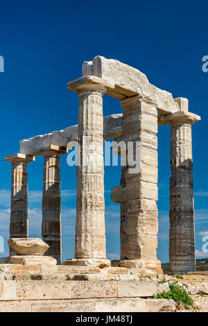 Temple of Poseidon, Cape Sounion, Attica, Greece Stock Photo