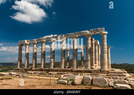 Temple of Poseidon, Cape Sounion, Attica, Greece Stock Photo