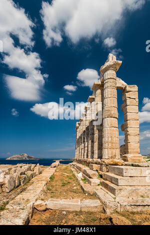 Temple of Poseidon, Cape Sounion, Attica, Greece Stock Photo