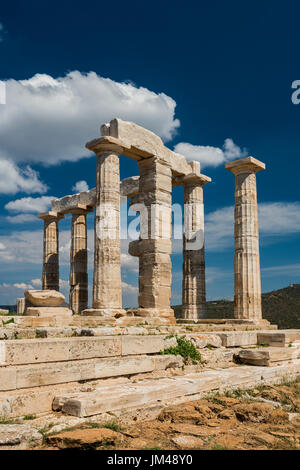 Temple of Poseidon, Cape Sounion, Attica, Greece Stock Photo