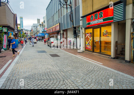 HAKONE, JAPAN - JULY 02, 2017: Japanese style of urban small street in Hakone Stock Photo