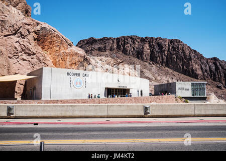 Hoover Dam spillway house, Nevada, Arizona, USA Stock Photo