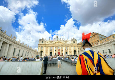 Many people celebrate and participate in a traditional solemn ceremony in feast day of St. Peter and St. Paul. Vatican, Rome, Italy Stock Photo