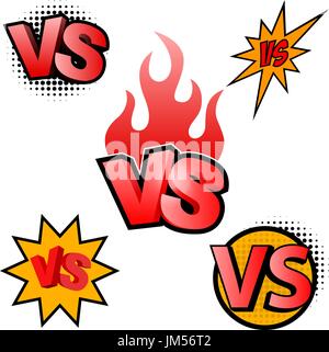 Versus letters. Symbol competition VS. Vector illustration Stock Vector