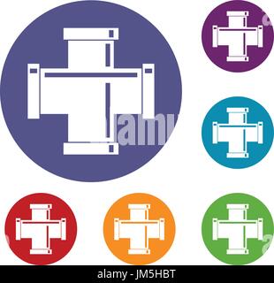 Black pipe fitting set 9 collection Stock Vector Image & Art - Alamy