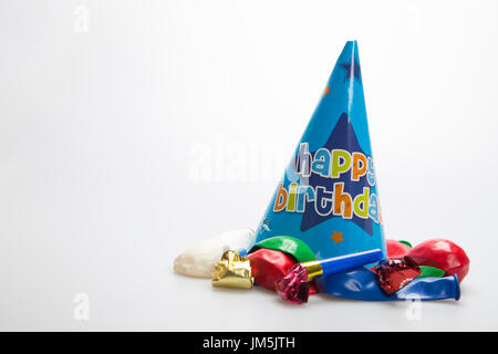 Party background with balloons and blowers Stock Photo - Alamy
