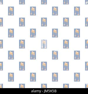 Two champagne glasses pattern Stock Vector
