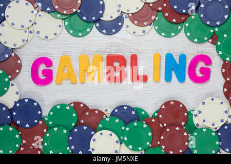 Casino Frame With Space For Text. Gambling Isolated On A White