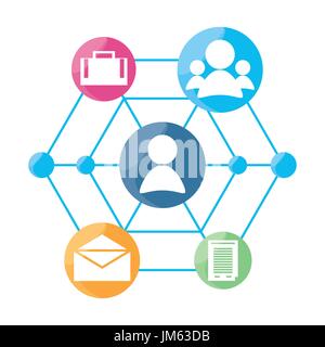 network globe social connections with date information Stock Vector
