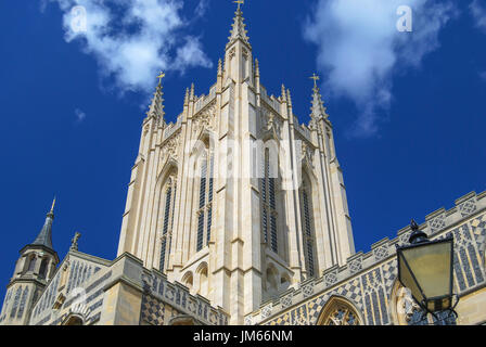 St Edmundsbury Cathedral from Abbey Gardens, Bury St Edmunds, Suffolk, England, United Kingdom Stock Photo