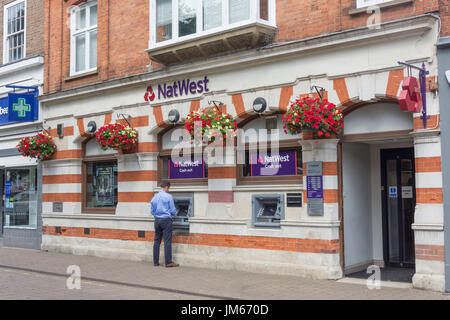 NatWest Bank, High Street, Harpenden, Hertfordshire, England, United Kingdom Stock Photo