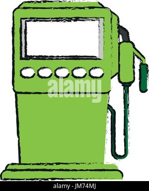 Gasoline fuel machine Stock Vector