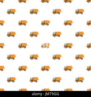 Orange dump truck pattern Stock Vector