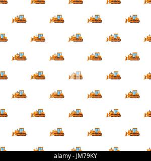 Orange bulldozer pattern Stock Vector