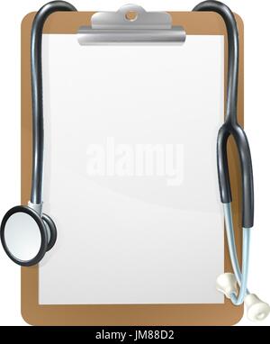 Medical Clipboard Background Stock Vector