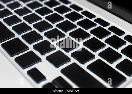 close up of empty black computer keyboard Stock Photo