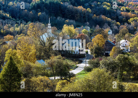 Charming rustic village of Topsham, Vermont, USA. Stock Photo