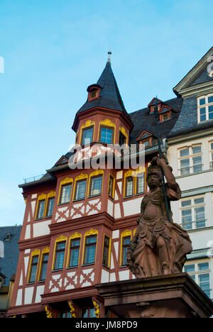 Römerberg facades, Römerberg square, Altstadt, old town, Frankfurt am Main, Hesse, Germany Stock Photo