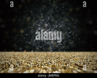 gold glitter with bokeh background Stock Photo