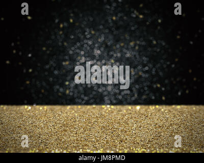 gold glitter with bokeh background Stock Photo