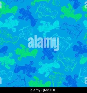 Helicopters seamless pattern. vector illustration. baby pictures Stock Vector