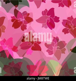 Floral pattern seamless retro. Anemones. vector illustration Stock Vector