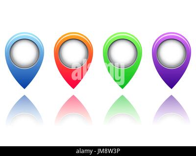 colorful vector stickers on white background. 10eps Stock Vector