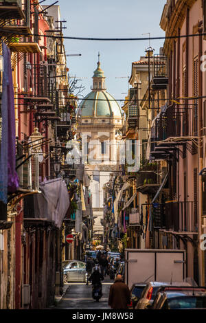 View at the church of San Matteo located in heart of Palermo, Italy. Stock Photo